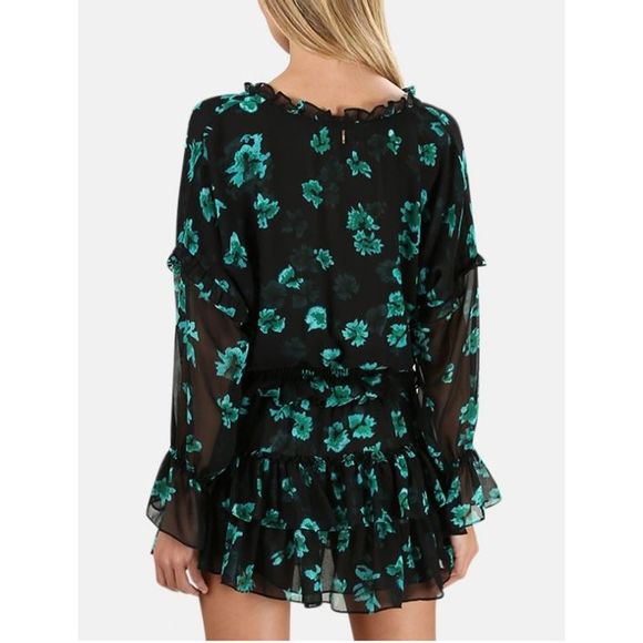 MISA Los Angeles Lolita Dress Emerald Green Floral - Picture 2 of 6